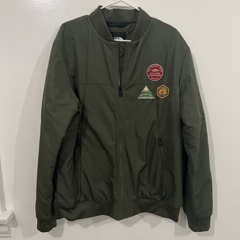 North face jacket with patches
